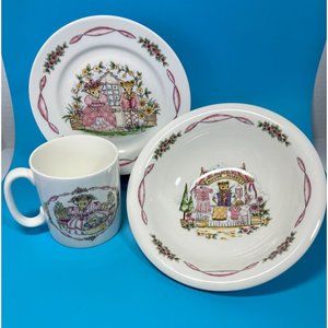 Hammersley Bone China Maisie Mouse 3 Piece Child's Set Cup Bowl Plate England